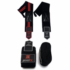 BeastX joint protection combo - knee wraps and wrist wraps set Pakistan